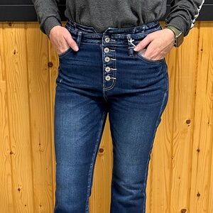 Kancan 5 Button Fly High Rise Flare Jean